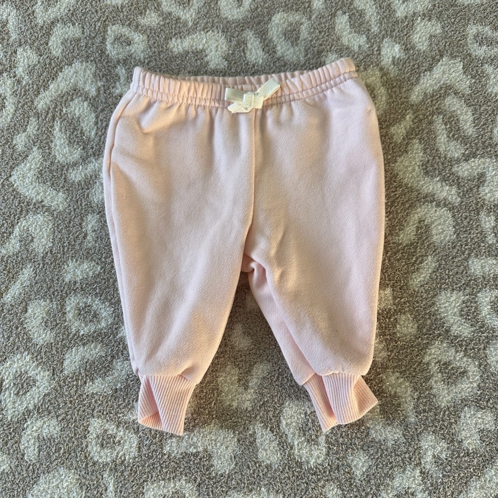 Carter's Light Pink Sweatpants with Bow Accent
